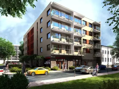 CORNER MULTI-FAMILY BUILDING  3D model