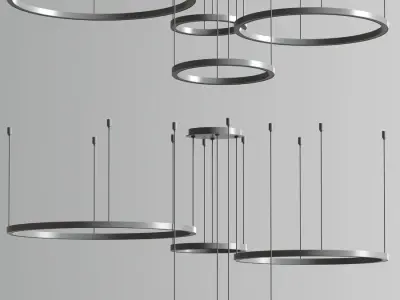 Melania Modern Circular Pendant 3D model