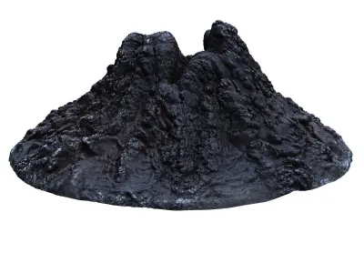 Lava Crater HD Low-poly 3D model