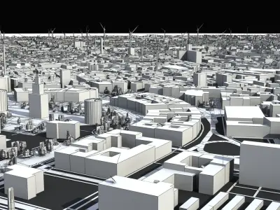 Milan Italy Downtown City 3D model