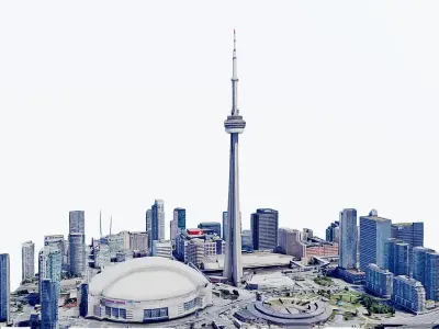 The CN Tower  Low-poly 3D model