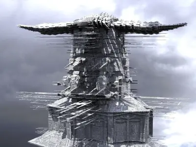 Fusion City Alien Bridge 4  3D model