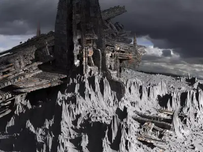 Alpha Draconis Moon facility   3D model