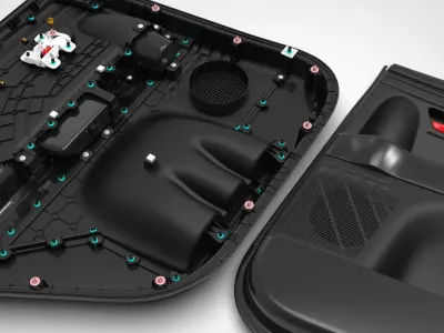 Cars Door and Speaker Bose 3D model