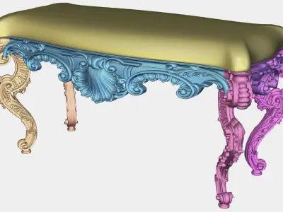 Carved super table for CNC 04 3D model