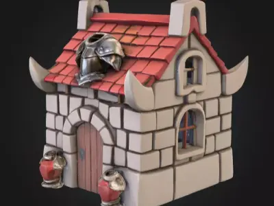 Armory Haven House Low-poly 3D model