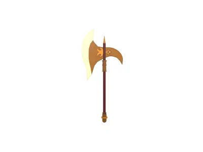 Low Poly Axe 012 Low-poly 3D model