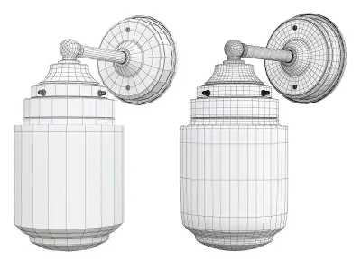 Reed Outdoor Sconce Jar Shade Low-poly 3D model