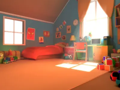 Asset - Cartoons - Background - 04 3D Model Pack