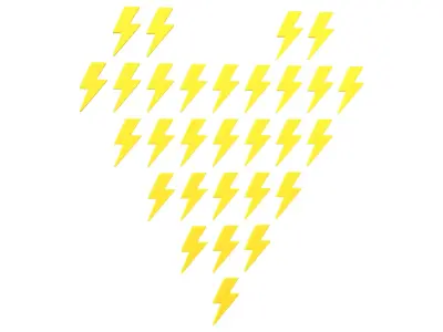 Heart Lightning Style v1 002 Low-poly 3D model