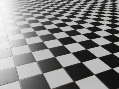 Black and White Floor Tile Material Texture