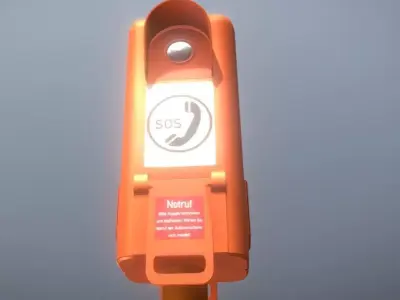 Emergency Call Box -High-Poly 3D model