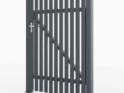 Aluminum Fence Model 3 3D Model Pack