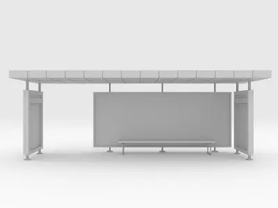 Bus Shelter 1 3D model