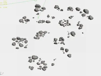Small stones 96 3D model