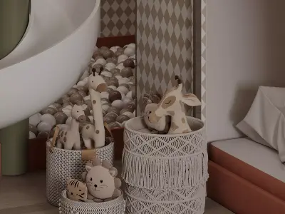 Childrens Playroom Interior High Quality 3D Scene 3D model