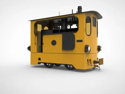 train tram  old 3D model