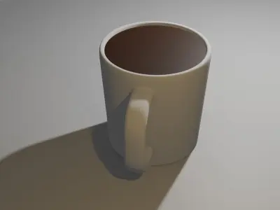 Ceramic Coffee Cup Low-poly 3D model