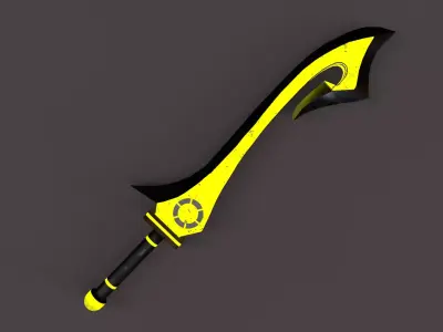 Fantasy Sword Low-poly 3D model