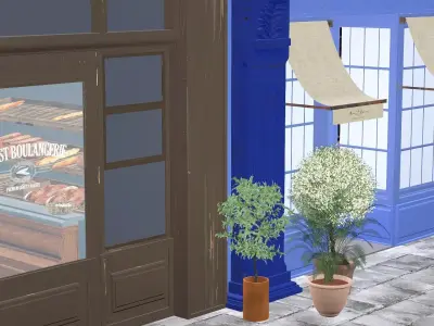 London Victorian Era Street P2 Environment For Blender 3D Model Low-poly 3D model