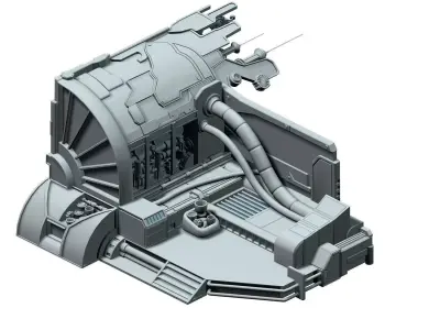 Space Station - Interior Wall 01 3D model