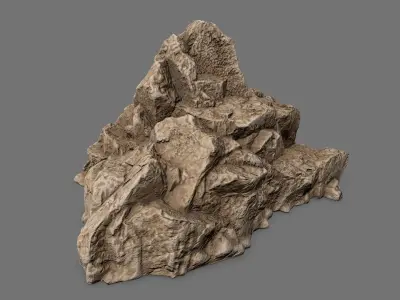Rock Set Low-poly 3D model 13