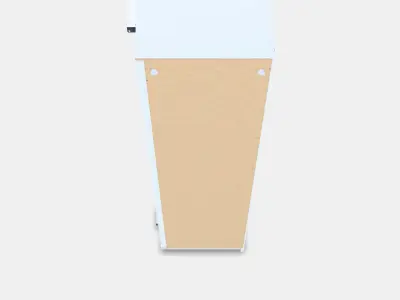 PAX Add-on corner unit with 4 shelves 7 3D model