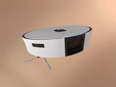 Robotic Vacuum Cleaner Set Low-poly 3D model