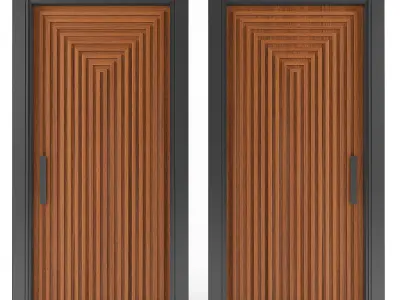 Door wood Free 3D model