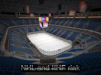 Two NHL and IIHF arenas 3D Model Pack