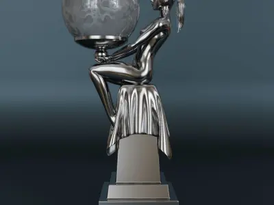 Lamp in art deco style 3D model