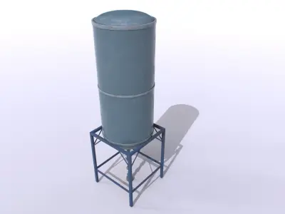 Water tank 3 Low-poly 3D model