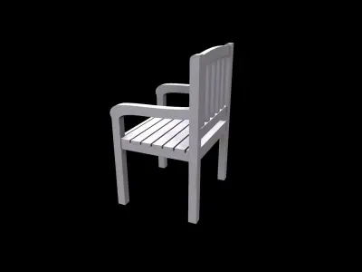 chair Low-poly 3D model 2