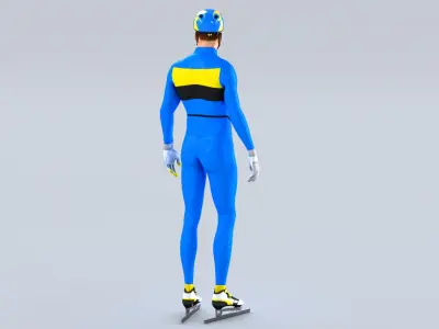  Speed Skater Short Track Animated HQ 001 Standard License 