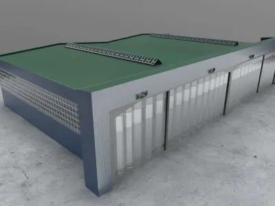 LHBP Hangar 3 Low-poly 3D model