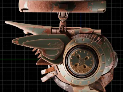 Rigged Scifi drone for Blender 3D model