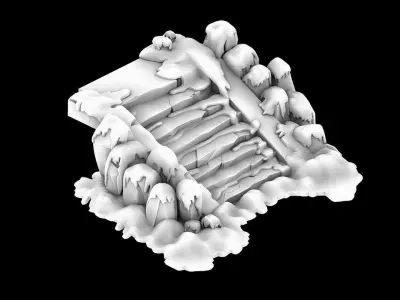 Kunlun Snow Mountain - Stone Ladder 69 3D model
