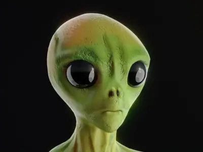 Alien Low-poly 3D model