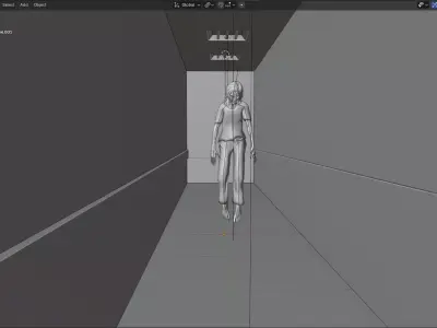 Abandoned Hospital Horror Hallway  Realistic Blender Environment 3D model