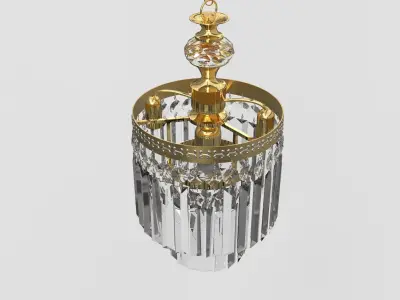 crystal chandelier 3D model 4