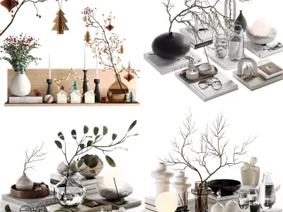 Decorative Set Collection 05 3D Model Pack