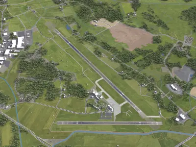 Vaasa - 3D Airport Low-poly 3D model