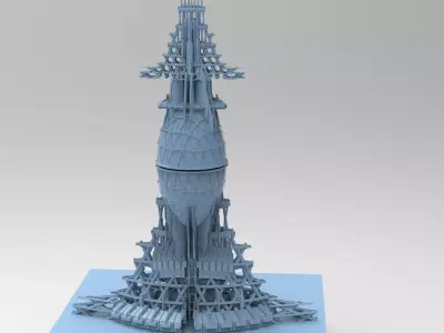 Sci fi Brazil Future Tower 3D model