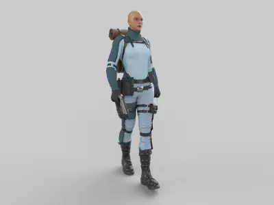 sci-fi chacacter 3D model