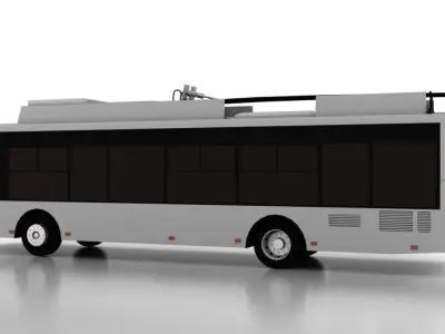 Trolleybus Bogdan T70117 Low Low-poly 3D model