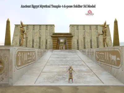 Ancient  Egypt  Temple  3d Model 3D model