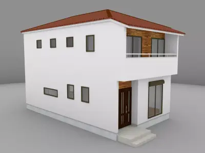 House model for background 20 Low-poly 3D model
