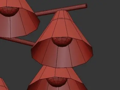 AK752 glass pendant light for living room 3D model