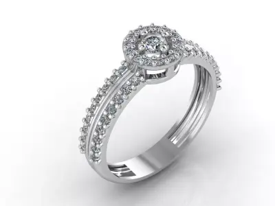 Women Rings 3DM STL Womens Rings DiamondDetails 3D print model 3D print model