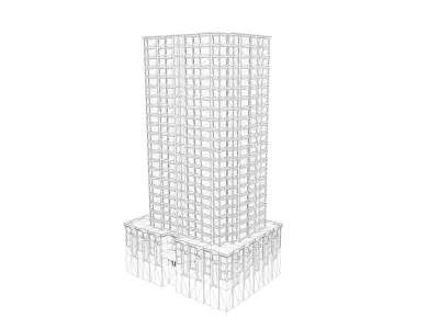 Building london skyscraper Low-poly 3D model